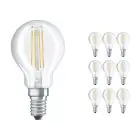 Fordelspakke 10x Ledvance Classic LED E14 Pære filament klar 4.2W 470lm - 927 ekstra varm hvid | bedste farvegengivelse - dæmpbar - erstatter 40W