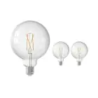 Fordelspakke 3x Calex Smart Tuya Wifi E27 Globe filament 7.5W 1055lm - 818-830 Justerbar Hvid | dæmpbar - erstatter 75W 