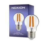 Noxion Lucent Lustre LED E27 Kugle filament klar 4.5W 470lm - 827 ekstra varm hvid | dæmpbar - erstatter 40W