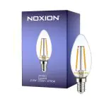 Noxion Lucent LED E14 Kerte filament klar 2.5W 250lm - 827 ekstra varm hvid | erstatter 25W