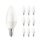 Fordelspakke 10x Philips Corepro LED Kerte E14 matt 7W 806lm – 827 ekstra varm hvid – erstatter 60W