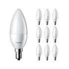 Fordelspakke 10x Philips Corepro LED Kerte E14 matt 5W 470lm - 827 ekstra varm hvid | erstatter 40W
