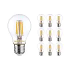 Fordelspakke 10x Noxion Lucent filament LED E27 Pære klar 7W 806lm - 827 ekstra varm hvid | erstatter 60W