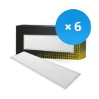 Fordelspakke 6x Bright Choice LED Panel Backlit 36W 3240lm - 840 Kold Hvid | 120x30cm - UGR 
