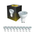 Fordelspakke 10x Bright Choice LED Spot GU10 PAR16 4W 345lm 36D - 827 Ekstra Varm Hvid | Erstatter 50W