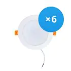Fordelspakke 6x Bright Choice LED Downlight 12W 1080lm 120D - 840 Kold Hvid | Udsnit 115mm - Erstatter 1x18W