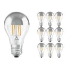 Fordelspakke 10x Ledvance  Classic LED E27 Pære Filament Mirror 6.5W 650lm - 827 Ekstra Varm Hvid | Erstatter 50W