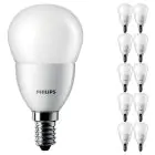 Fordelspakke 10x Philips Corepro LED Lustre E14 Kugle matt 2.8W 250lm - 827 ekstra varm hvid | erstatter 25W