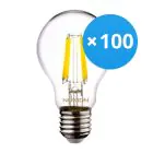 Fordelspakke 100x Noxion Lucent LED E27 Pære filament klar 4.5W 470lm - 840 kold hvid | erstatter 40W