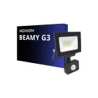 Noxion LED Projektør Beamy G3.1 Sort 20W 2200lm 100D - 840 Kold Hvid | IP44 - Bevægelses- og Lyssensor - Symmetrisk 