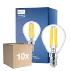Fordelspakke 10x Philips Master Value LED Lustre E14 Kugle filament klar 3.4W 470lm - 927 ekstra varm hvid | bedste farvegengivelse - dæmpbar - erstatter 40W