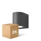 Fordelspakke 2x D'Lite Vægbelysning Vossem Sort | IP54 - Egnet Til 1x GU10