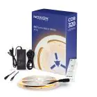 Noxion LED Strip Naga 5 Meter Komplet sæt - Smart Wifi - 24V - 320LEDs/m - COB - 8W/m - 927 Ekstra Varm Hvid | 8mm - IP20 - Bedste Farvegengivelse