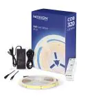 Noxion LED Strip Naga 5 Meter Komplet sæt - Smart Wifi - 24V - 320LEDs/m - COB - 8W/m - 940 Kold Hvid | 8mm - IP20 - Bedste Farvegengivelse