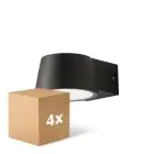 Fordelspakke 4x D'Lite Vægbelysning Lira Sort 7W 600lm 830 Varm Hvid | IP54