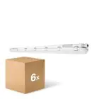 Fordelspakke 6x Ledvance LED Vandtæt Lysrender Fugttæt 46W 6400lm - 840 Kold Hvid | 150cm