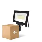 Fordelspakke 4x Noxion LED Projektør Beamy G3 50W 5500lm 110D - 840 Kold Hvid | IP44 - Bevægelses- og Lyssensor - Symmetrisk