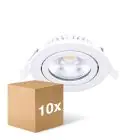 Fordelspakke 10x Noxion LED Vipbar Slim Spot Hvid 6W 550lm - 930 varm hvid | Udsnit 75mm - IP54 - bedste farvegengivelse 