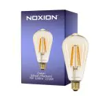 Noxion LED E27 Edison Filament Rav 7W 630lm - 822 Ekstra Varm Hvid | Dæmpbar - Erstatter 50W