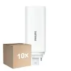 Fordelspakke 10x Philips CorePro PL-T LED Pære HF 6.5W - 840 Kold Hvid | 4-Pinde - Erstatter 18W