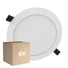 Fordelspakke 4x Ledvance Downlight Slim Alu Hvid 16W 1600lm 90D - 830 Varm Hvid | Udsnit 175mm - IP44 