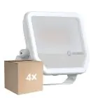 Fordelspakke 4x Ledvance LED Projektør Aluminium Hvid 41W 6000lm 100D - 840 Kold Hvid | IP66 - Symmetrisk