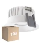 Fordelspakke 10x Ledvance LED spot Fix Aluminium Hvid 8W 680lm 36D - 930 varm hvid | Udsnit 68mm - IP44 - bedste farvegengivelse - dæmpbar