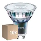 Fordelspakke 10x Philips MASTER LED Spot ExpertColor GU10 PAR16 5.5W 400lm 25D - 940 kold hvid | bedste farvegengivelse - dæmpbar - erstatter 50W