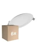 Fordelspakke 6x Ledvance LED Downlight Slim Runde DN105 6W 430lm 120D - 840 Kold Hvid | 118mm 