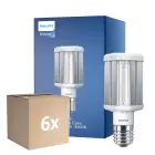 Fordelspakke 6x Philips TrueForce LED E40 HPL Klar 42W 6000lm 360D - 840 Kold Hvid | Erstatter 200W