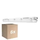 Fordelspakke 6x Ledvance LED Vandtæt Lysrender Fugttæt 32W 4400lm - 865 Dagslys | 120cm 