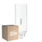Fordelspakke 20x Philips CorePro PL-T LED Pære HF 6.5W - 830 Varm Hvid | 4-Pinde - Erstatter 18W