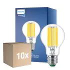 Fordelspakke 10x Philips MASTER LED Pære Ultra Efficient E27 Pære klar 7.3W 1535lm - 840 kold hvid | erstatter 100W