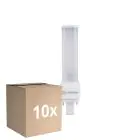 Fordelspakke 10x Ledvance DULUX-D LED 5W - 830 Varm Hvid | 2-Pinde - Erstatter 10W