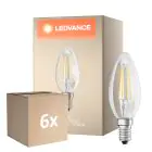 Fordelspakke 6x Osram Classic LED E14 Kerte Filament Klar 5.5W 806lm - 827 Ekstra Varm Hvid | Dæmpbar - Erstatter 60W
