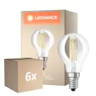Fordelspakke 6x Osram Classic LED E14 Kugle Filament Klar 5.9W 806lm - 827 Ekstra Varm Hvid | Dæmpbar - Erstatter 60W