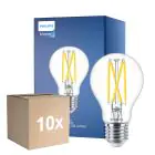 Fordelspakke 10x Philips Master LED E27 Pære Filament Klar 5.9W 806lm - 922-927 Dim To Warm | Bedste Farvegengivelse - Dæmpbar - Erstatter 60W