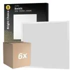 Fordelspakke 6x Bright Choice LED Panel V2 Backlit 36W 3600lm - 840 Kold Hvid | 60x60cm - UGR 
