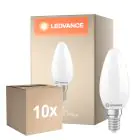 Fordelspakke 10x Ledvance Classic LED E14 Kerte Matt 3.4W 470lm - 827 Ekstra Varm Hvid | Dæmpbar - Erstatter 40W