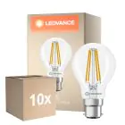Fordelspakke 10x Ledvance Classic LED B22 Pære Filament Klar 5.9W 806lm - 827 Ekstra Varm Hvid | Dæmpbar - Erstatter 60W
