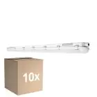 Fordelspakke 10x Ledvance LED Vandtæt Lysrender Fugttæt 46W 6400lm - 840 Kold Hvid | 150cm