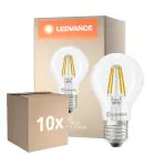 Fordelspakke 10x Ledvance Classic LED E27 Pære Filament Klar 3.4W 470lm - 827 Ekstra Varm Hvid | Dæmpbar - Erstatter 40W