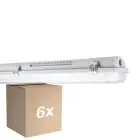 Fordelspakke 6x Ledvance LED Fugttæt Armaturhus MT Gen 3 IP65 | Egnet til 2x60cm LED Lysrør
