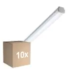 Fordelspakke 10x Philips LED Vandtæt Lysrender Ledinaire WT060C 46W 5600lm - 840 Kold Hvid | 150cm - 1x Ledningsgennemføring