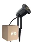 Fordelspakke 6x Nordlux Pigtråd Light Aluminium Sort | Egnet til GU10