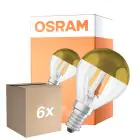 Fordelspakke 6x Osram Classic LED E14 Kugle Filament Klar 4W 380lm - 827 Ekstra Varm Hvid | Erstatter 34W