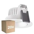 Fordelspakke 20x Ledvance LED spot Adjust Aluminium Hvid 8W 640lm 36D - 927 ekstra varm hvid | Udsnit 68mm - IP20 - bedste farvegengivelse - dæmpbar