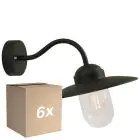 Fordelspakke 6x Nordlux Luxe Vægbelysning Metal Sort | Egnet til E27