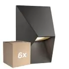 Fordelspakke 6x Nordlux Pontio Vægbelysning Aluminium Sort | IP54 - Egnet Til 1x GU10