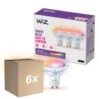 Fordelspakke 6x Fordelspakke 3x WiZ Smart LED Spot GU10 PAR16 5W 400lm 36D | Bedste Farvegengivelse - Dæmpbar - Erstatter 50W
